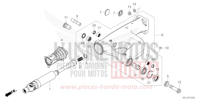 SWINGARM for Gold Wing GRAPHITE BLACK (NHB01) from 2023
